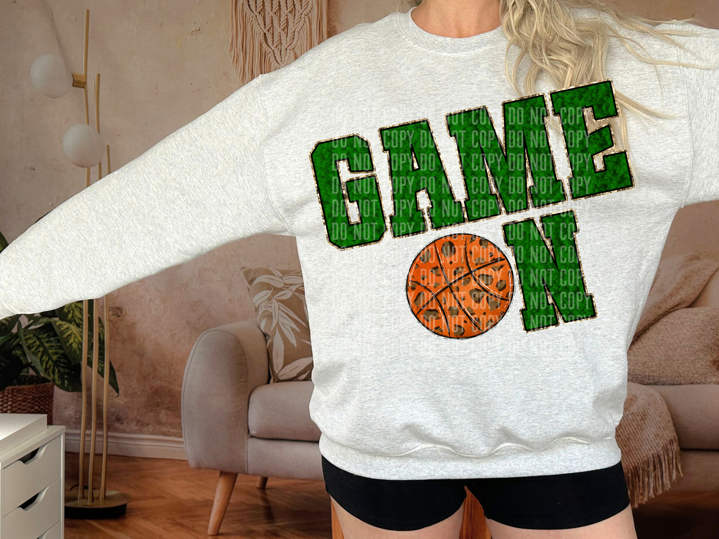 CHOOSE A sport - Green Faux Chenille Game on - Digital download 300DPI PNG FILE