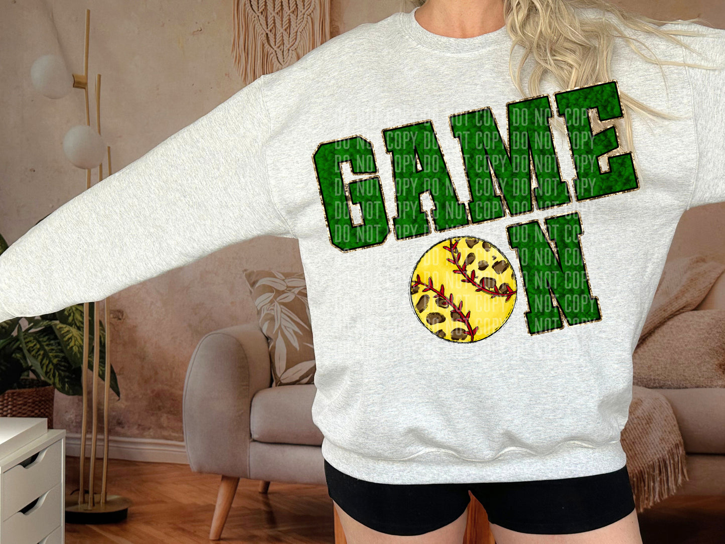 CHOOSE A sport - Green Faux Chenille Game on - Digital download 300DPI PNG FILE