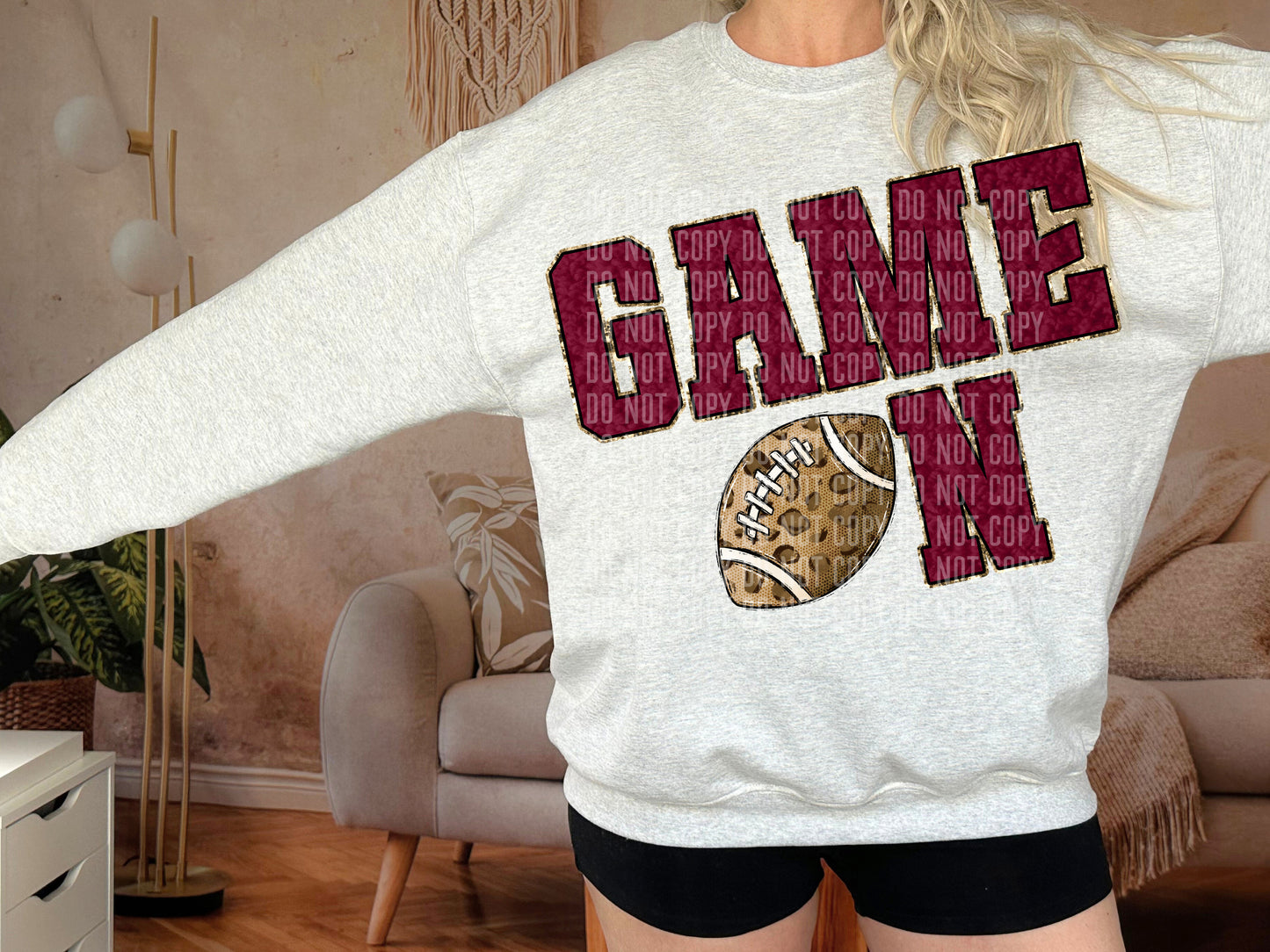 CHOOSE A sport - Maroon Faux Chenille Game on - Digital download 300DPI PNG FILE