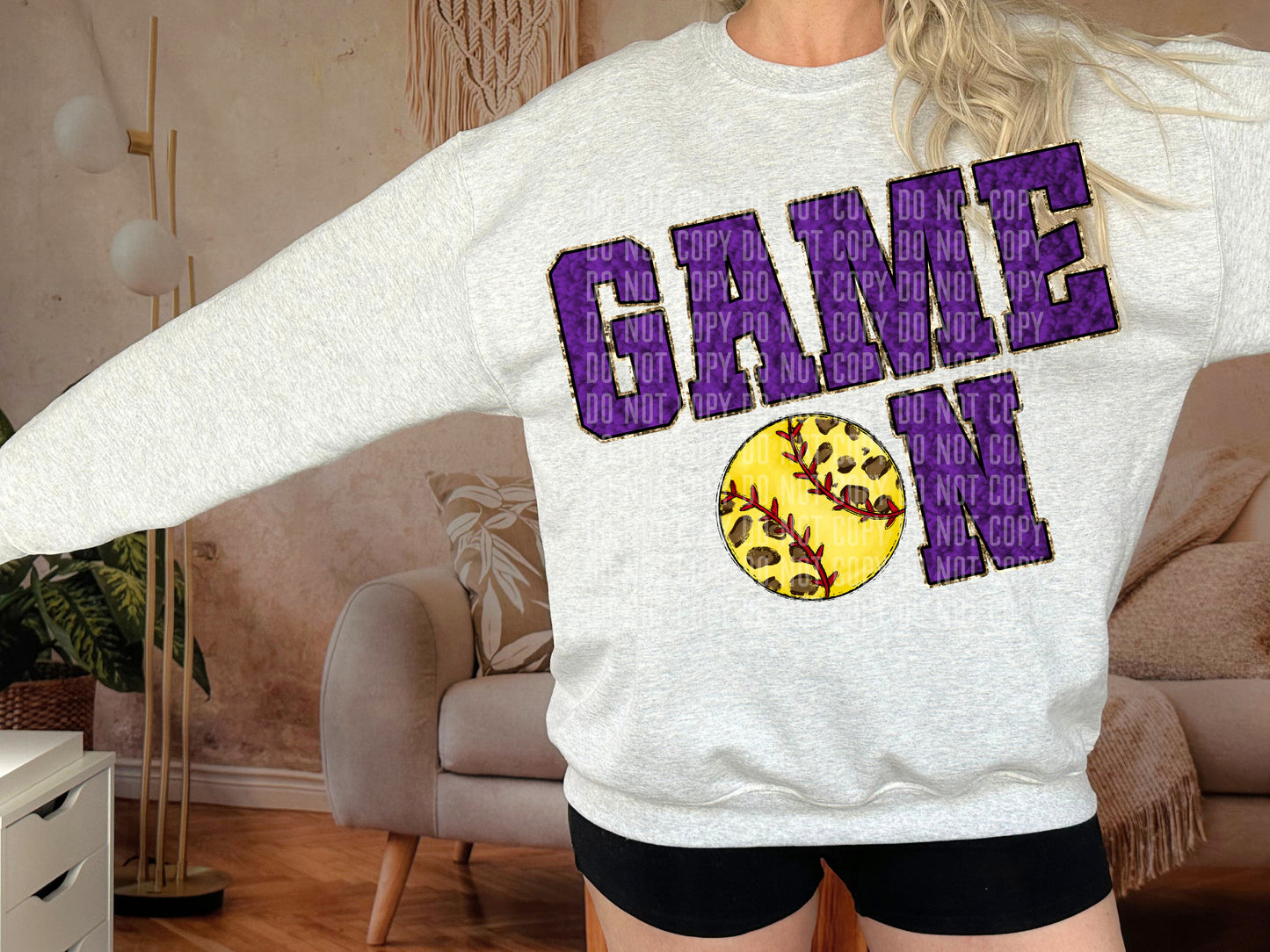 CHOOSE A sport - Purple Faux Chenille Game on - Digital download 300DPI PNG FILE