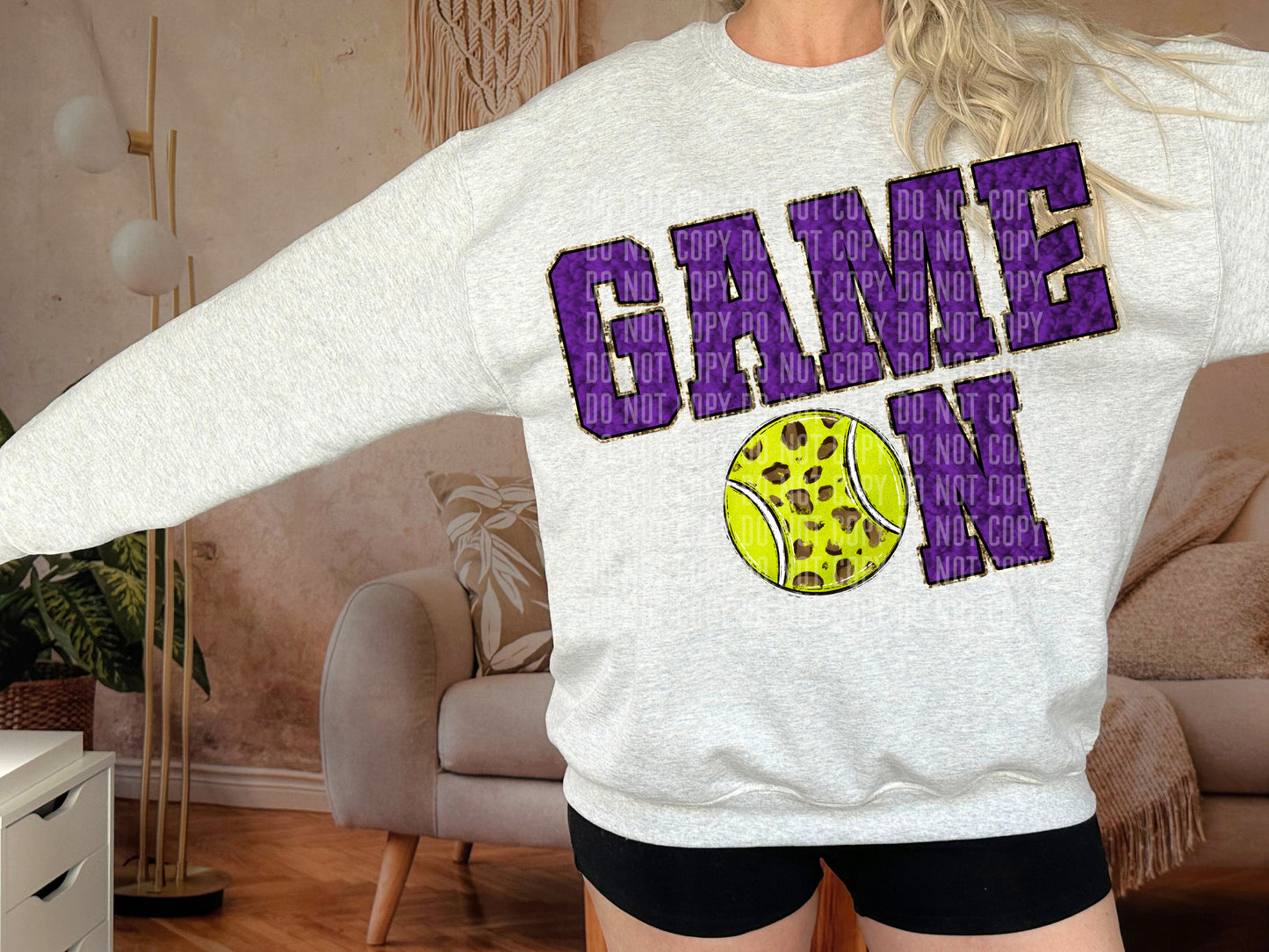 CHOOSE A sport - Purple Faux Chenille Game on - Digital download 300DPI PNG FILE