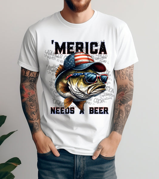 'merica needs a beer- Digital download 300DPI PNG FILE