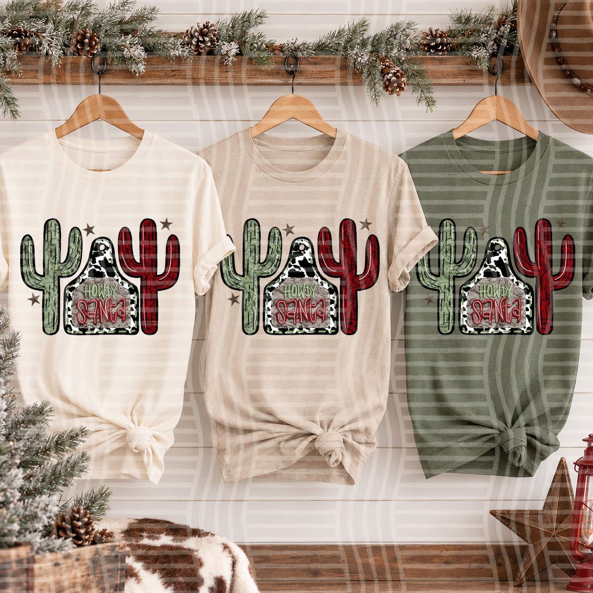 Cowboy Christmas (Choose Design) - 300 DPI digital download