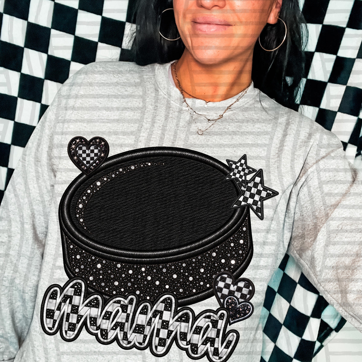 Checkered Sports Mama _ choose sport -  Digital Download 300DPI PNG FILE