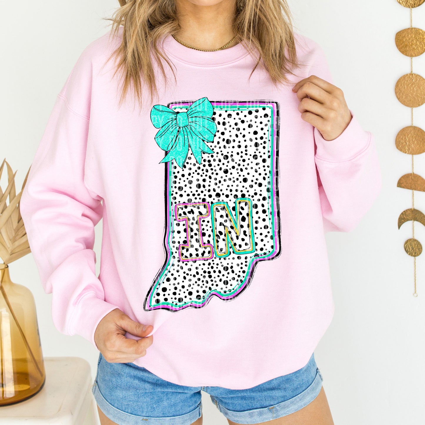 PICK A STATE- States Pink & Turquoise - Digital download 300DPI PNG FILE