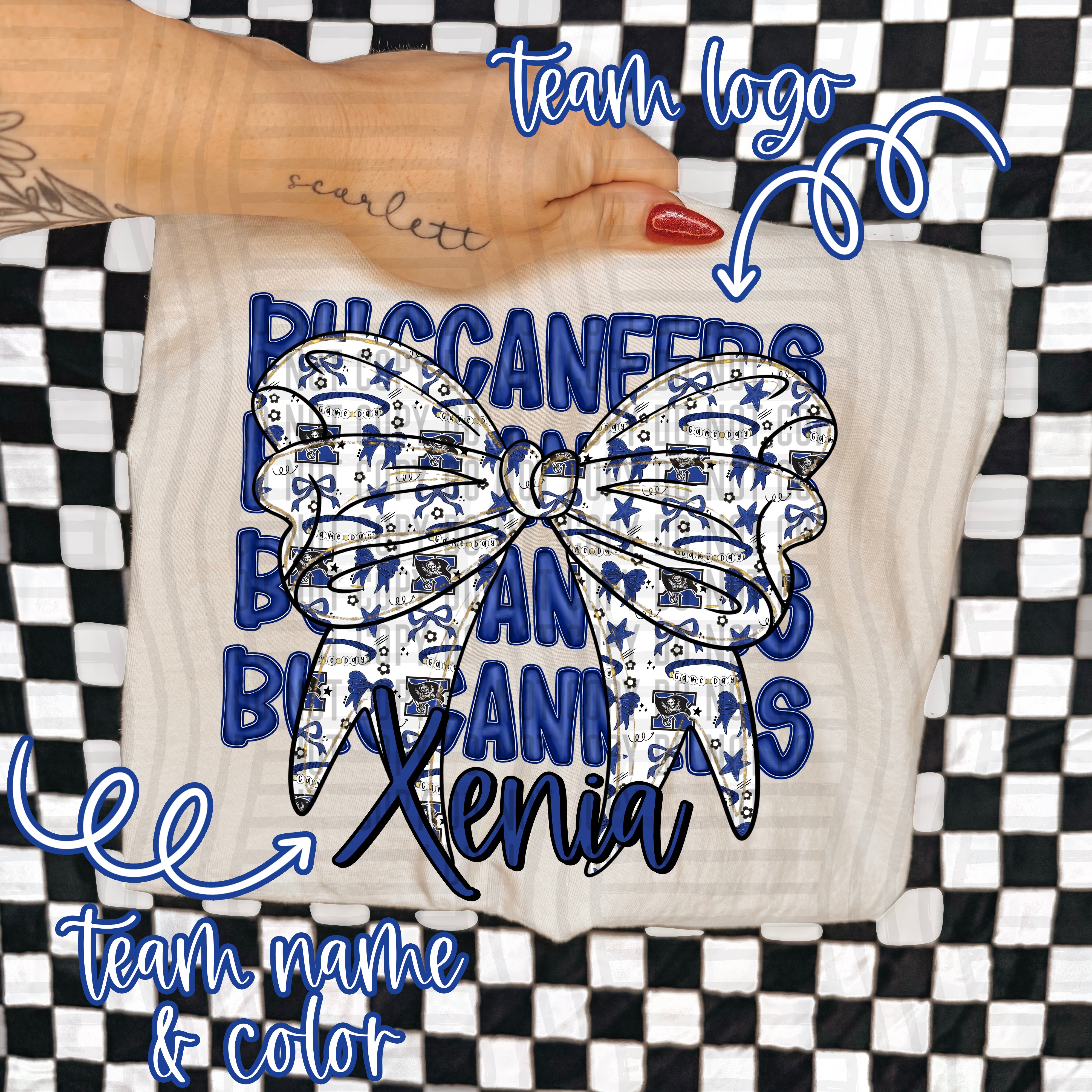 CUSTOM Preppy BOW - Digital download 300DPI PNG FILE – Caplinger Creations