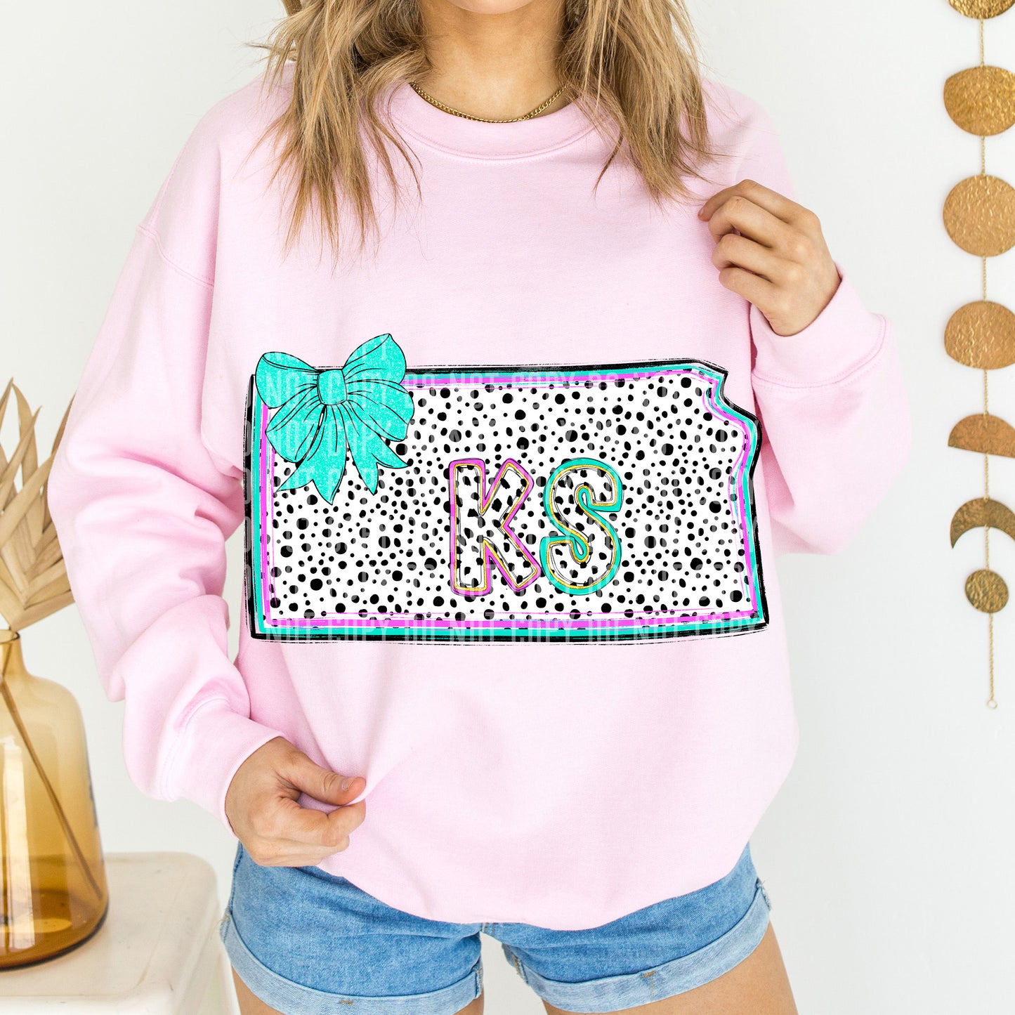 PICK A STATE- States Pink & Turquoise - Digital download 300DPI PNG FILE