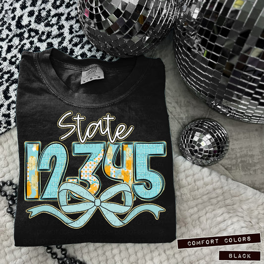 CUSTOM - STATE & ZIP CODE -  DOTTED DAISY - Digital Download 300DPI PNG FILE