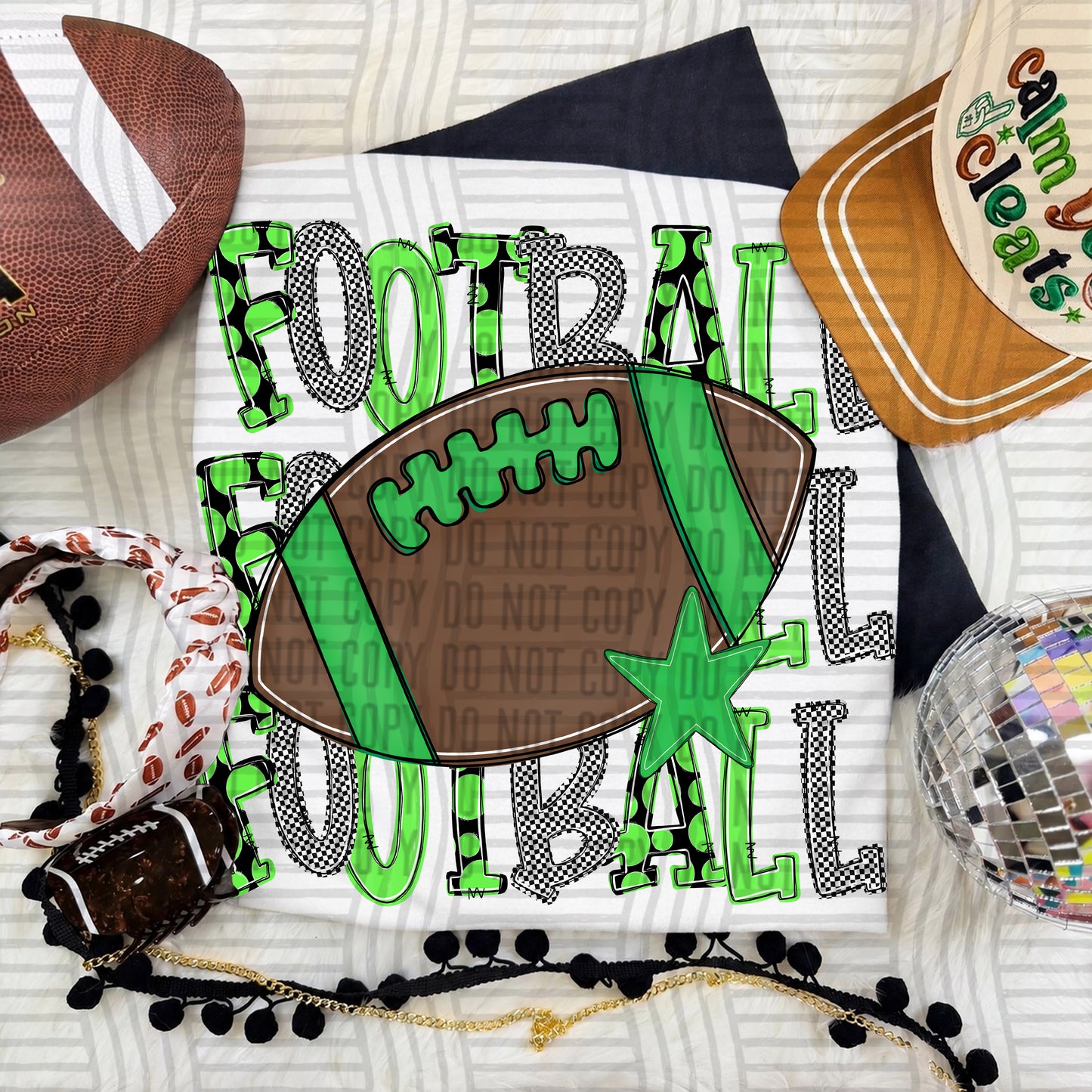 Tri Stacked Football color 2609-0007 - Color Dropdown Digital Download 300 DPI PNG FILE