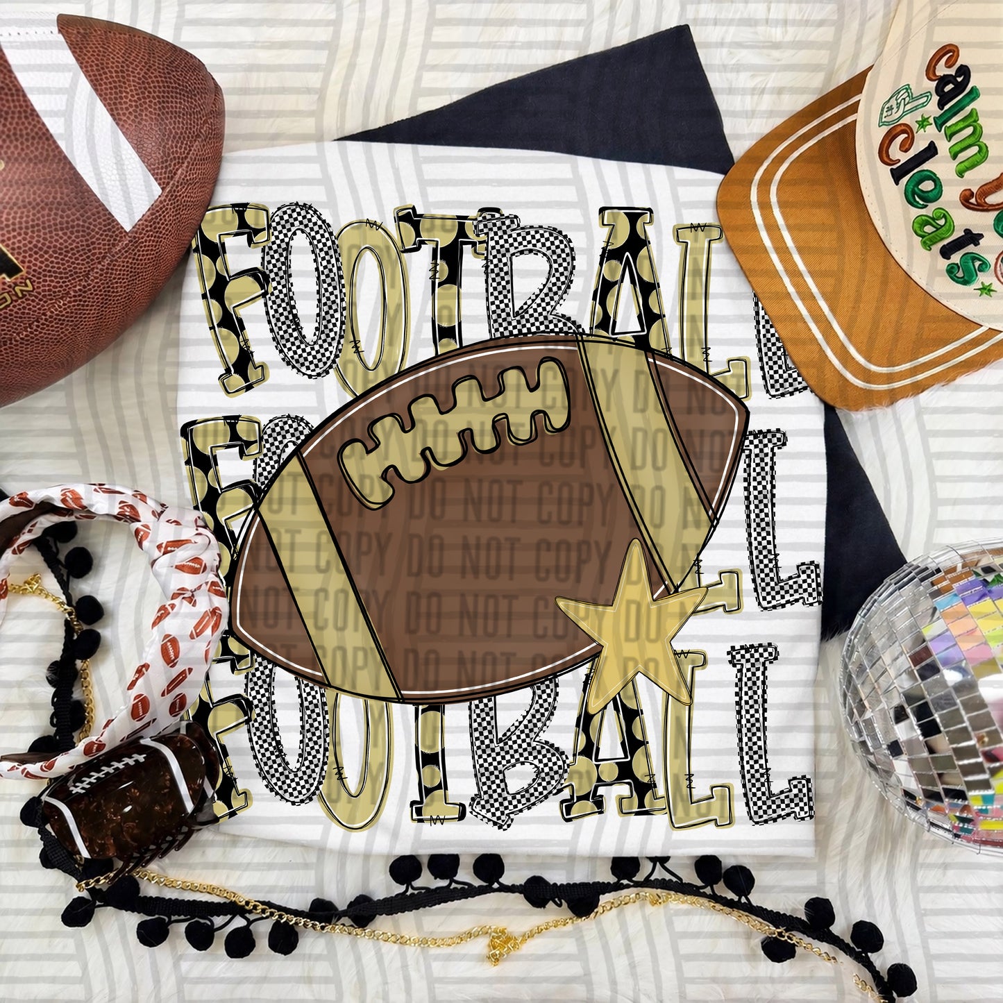 Tri Stacked Football color 2609-0007 - Color Dropdown Digital Download 300 DPI PNG FILE
