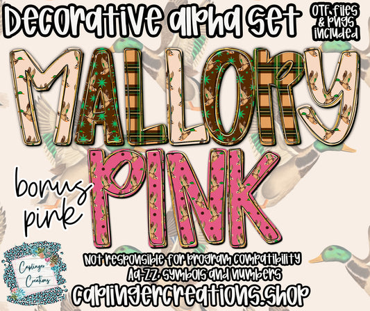 Mallory - TYPEABLE OTF FONT + PNGS - Digital download