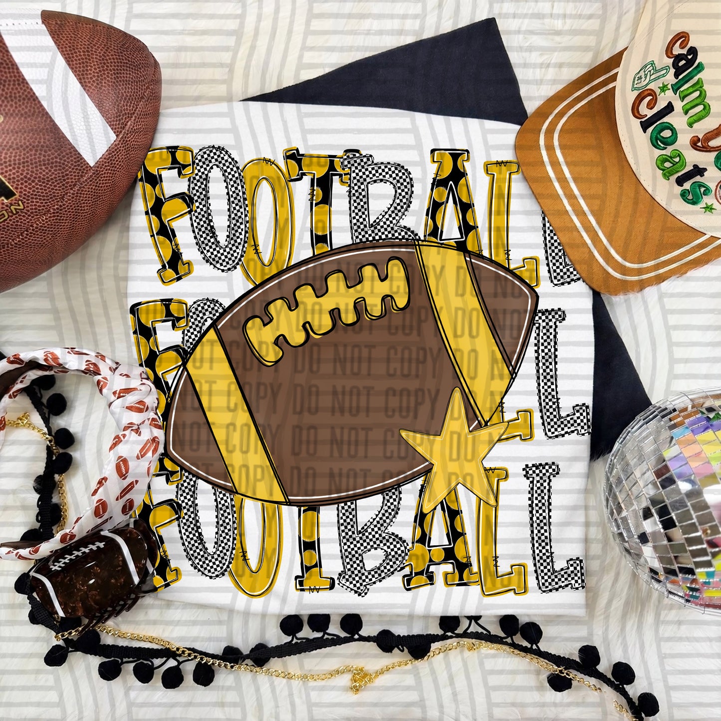 Tri Stacked Football color 2609-0007 - Color Dropdown Digital Download 300 DPI PNG FILE