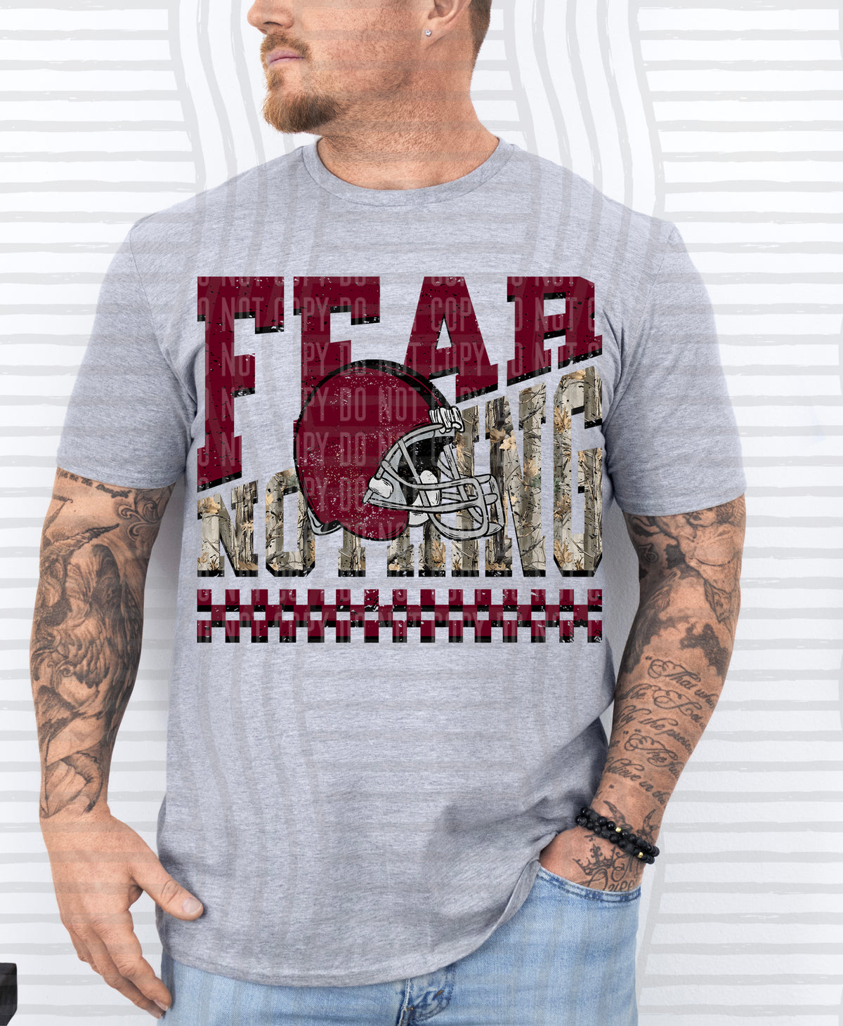 Fear Nothing COLOR helmet only 0926-0033 - Color Dropdown Digital Download 300 DPI PNG FILE