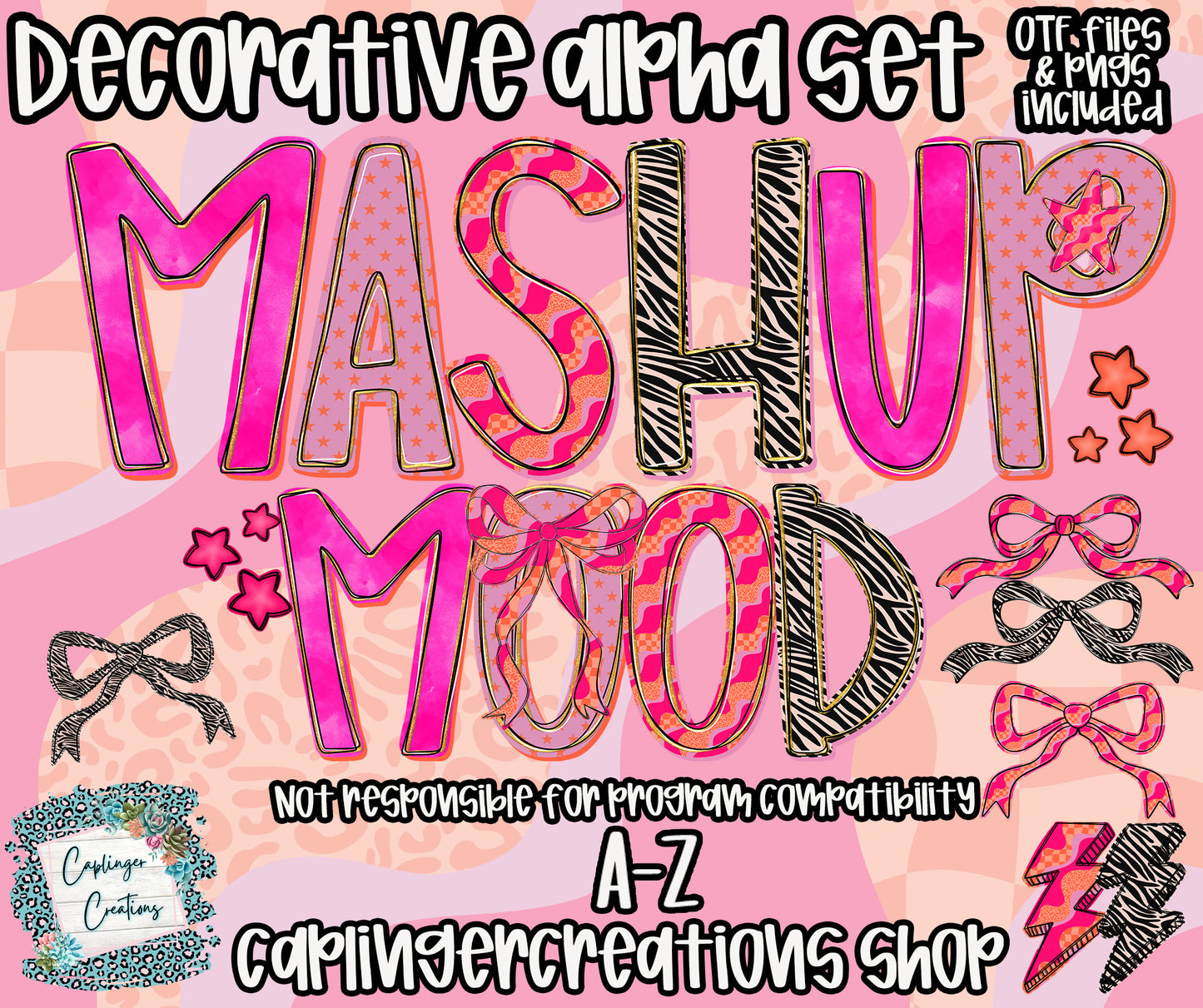 Mashup Mood - OTF & Drag and Drop PNGS- commercial use included - Digital download