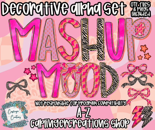 Mashup Mood - OTF & Drag and Drop PNGS- commercial use included - Digital download