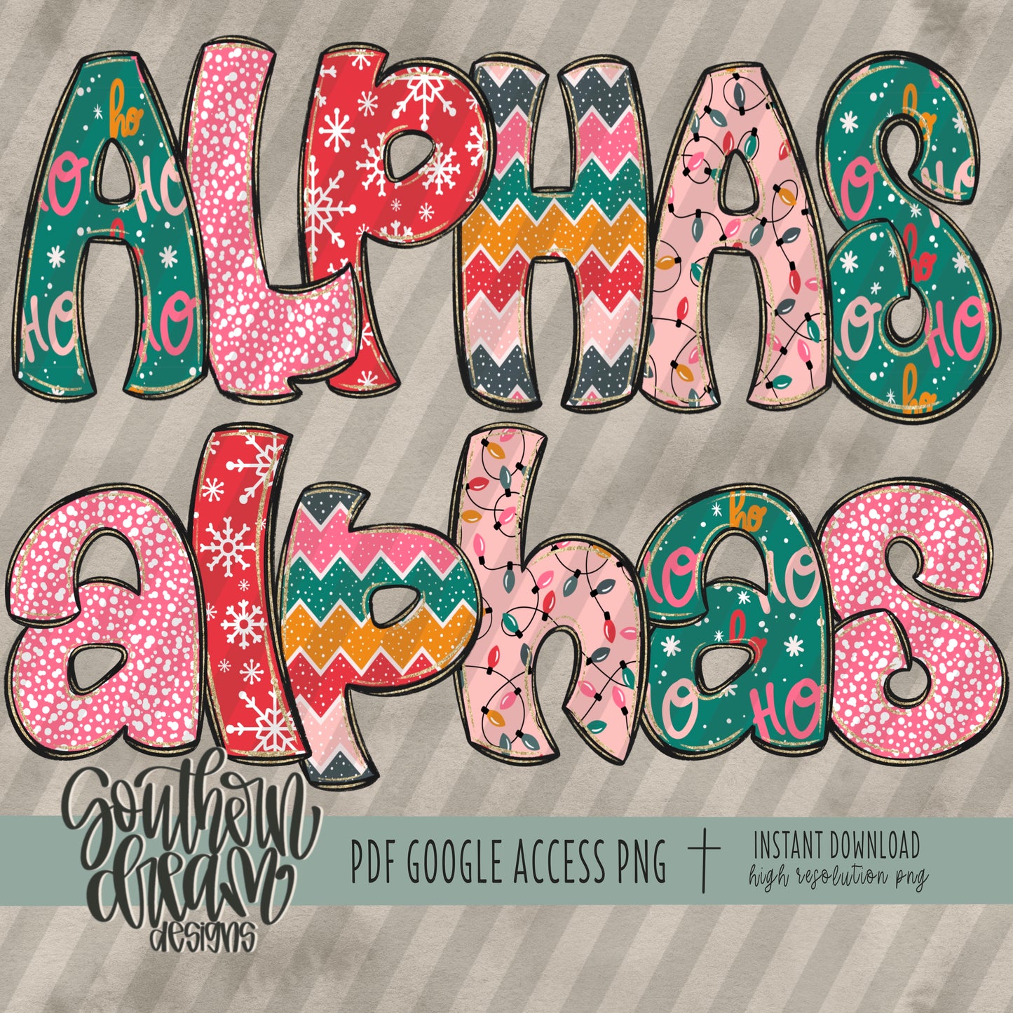 Christmas Alpha Collab- Digital download 300DPI PNG FILE