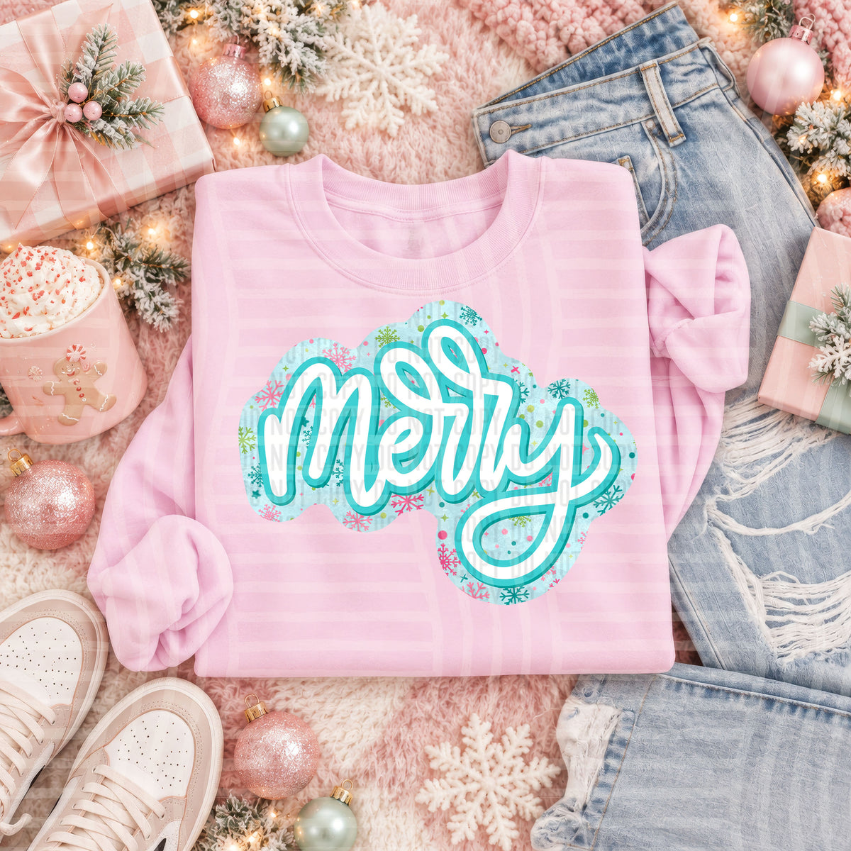 Preppy SNOWFLAKES - CUSTOM + DROPDOWN - 300 DPI Digital Download