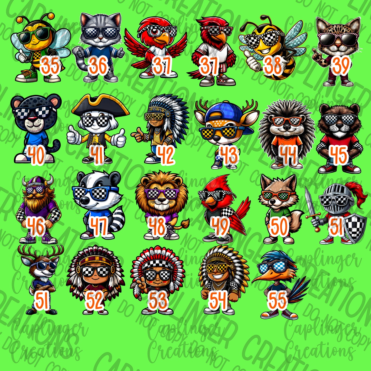 CUSTOM MASCOTS - Digital download 300DPI PNG FILE