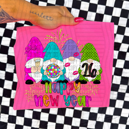 Happy New Year Gnomes  300DPI PNG FILE