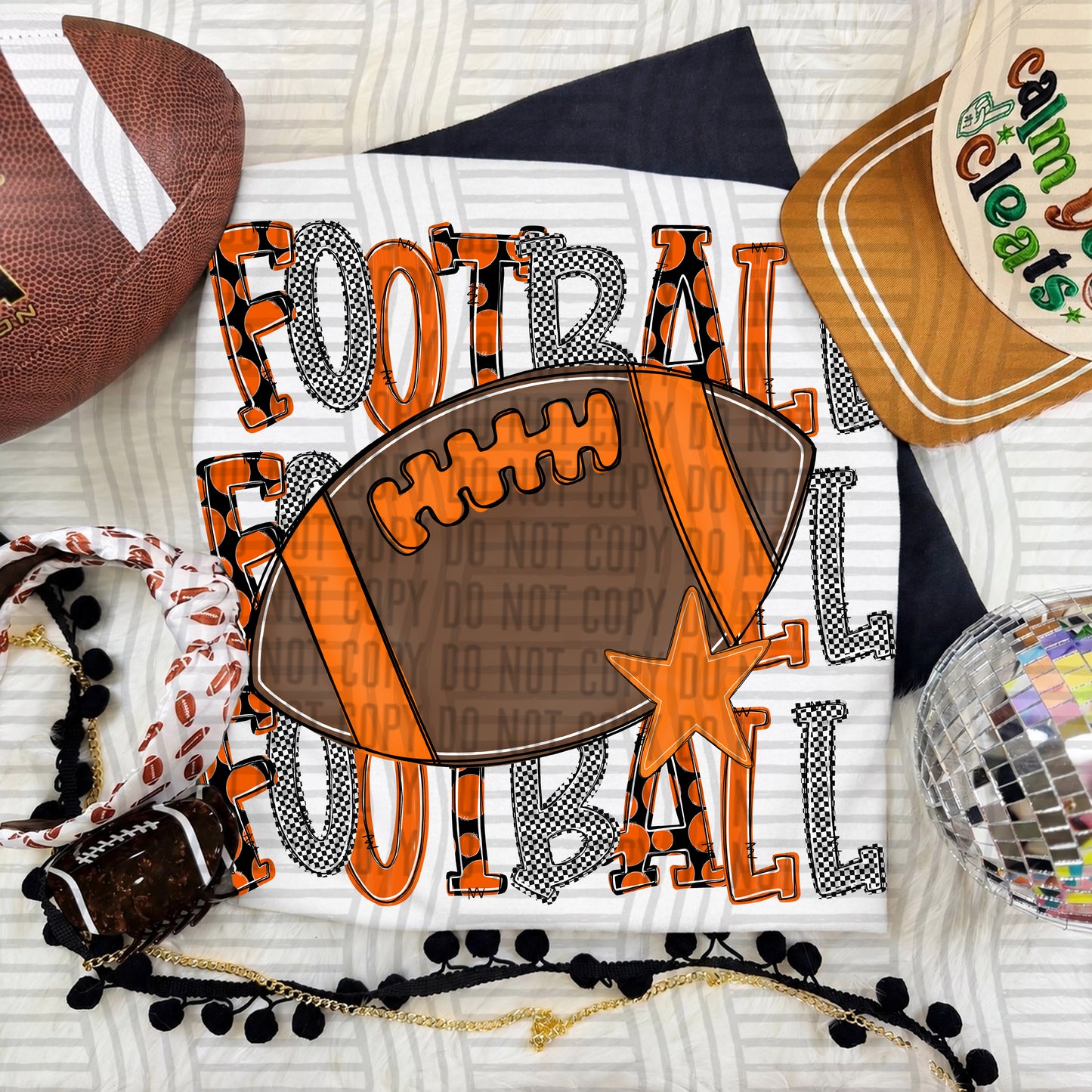 Tri Stacked Football color 2609-0007 - Color Dropdown Digital Download 300 DPI PNG FILE