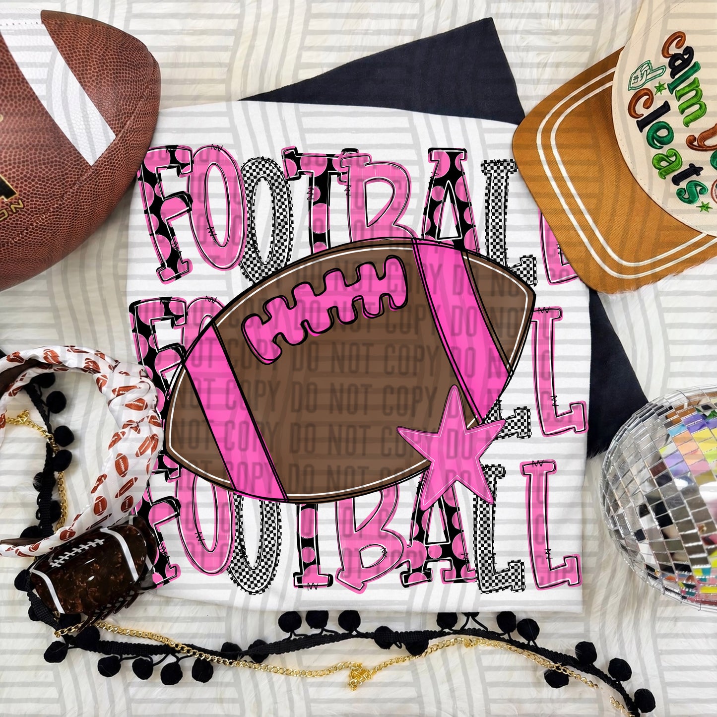 Tri Stacked Football color 2609-0007 - Color Dropdown Digital Download 300 DPI PNG FILE