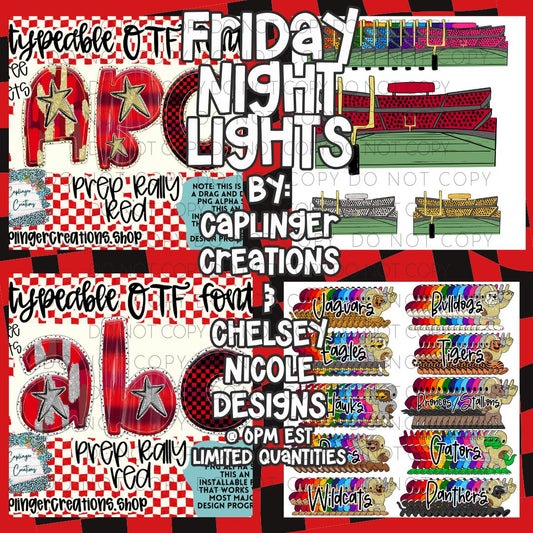 FRIDAY NIGHT LIGHTS COLLAB - Caplinger Creations and Chelsey Nicole Designs - Digital download 300DPI PNG FILE