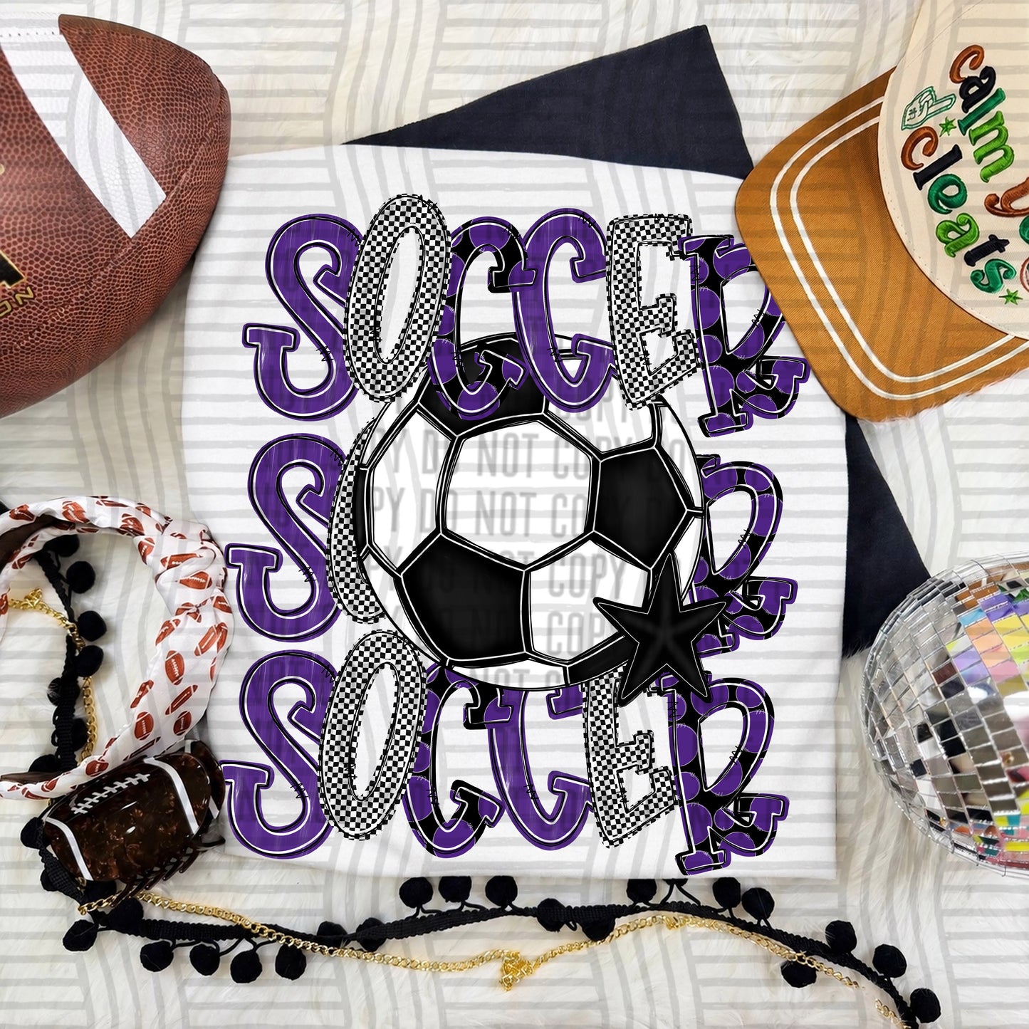 TRI Stacked SOCCER color 2609-0010 - Color Dropdown Digital Download 300 DPI PNG FILE