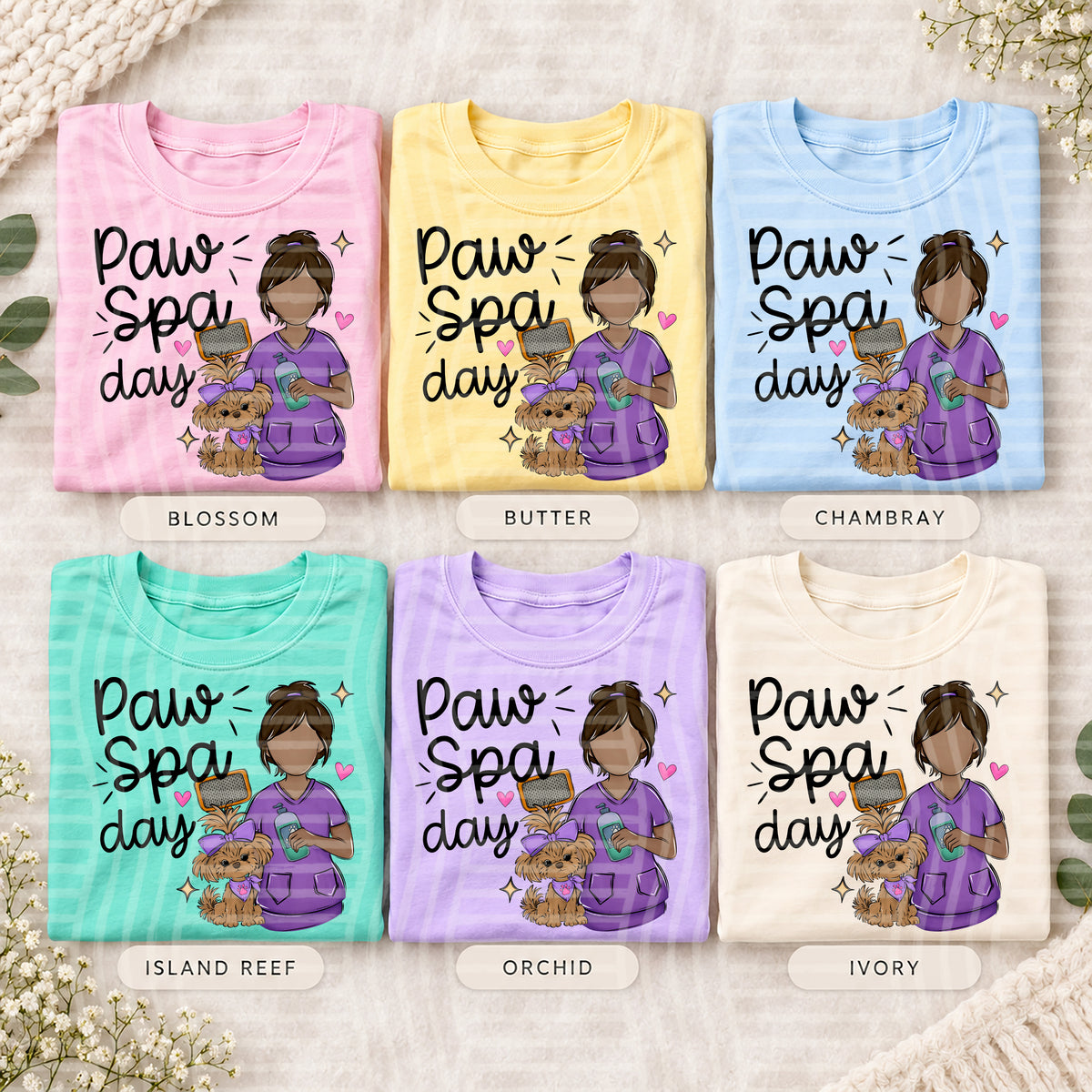 Paw Spa Day (4 versions included) - 300 DPI digital download