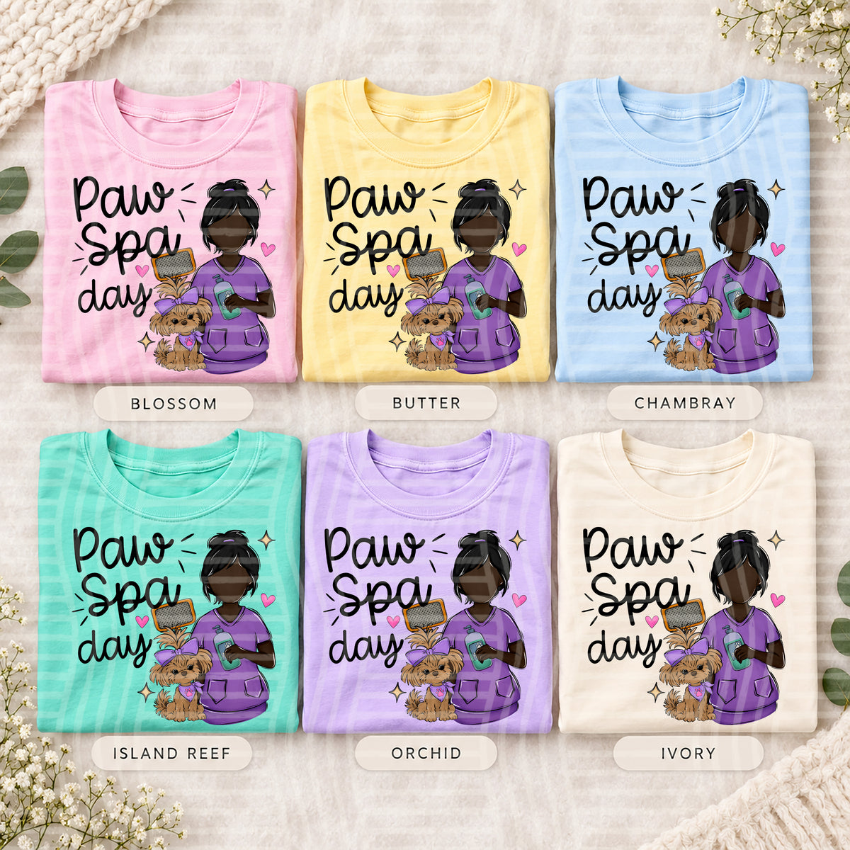 Paw Spa Day (4 versions included) - 300 DPI digital download