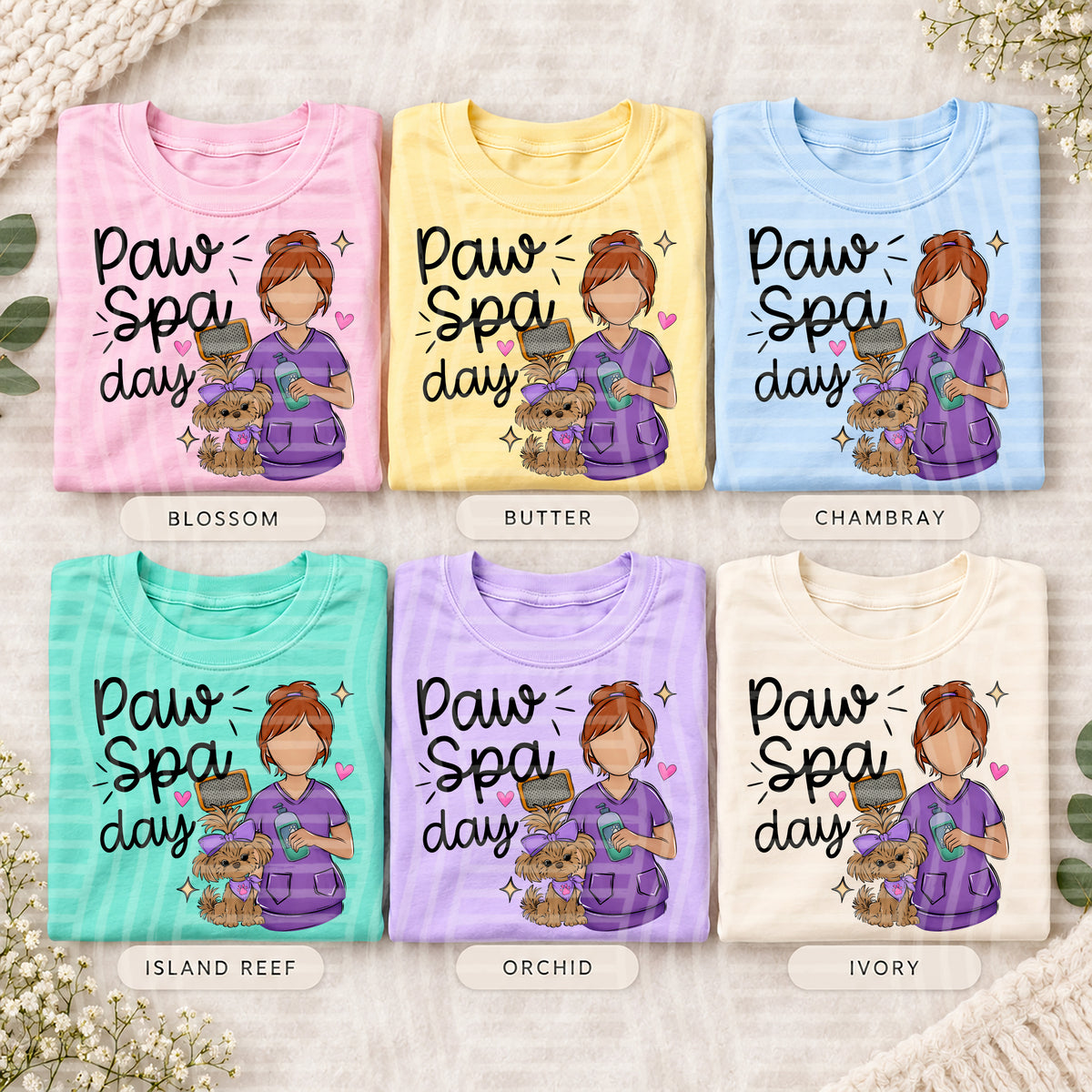 Paw Spa Day (4 versions included) - 300 DPI digital download