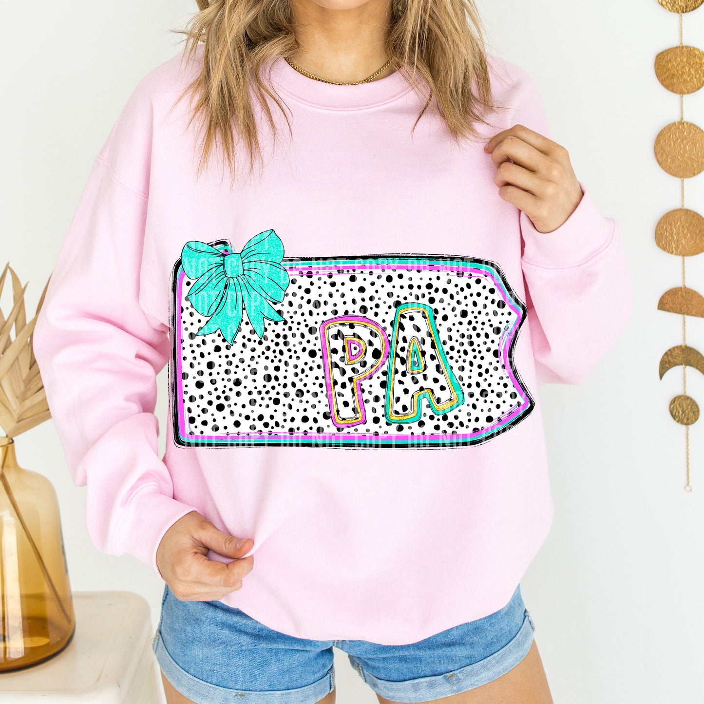 PICK A STATE- States Pink & Turquoise - Digital download 300DPI PNG FILE