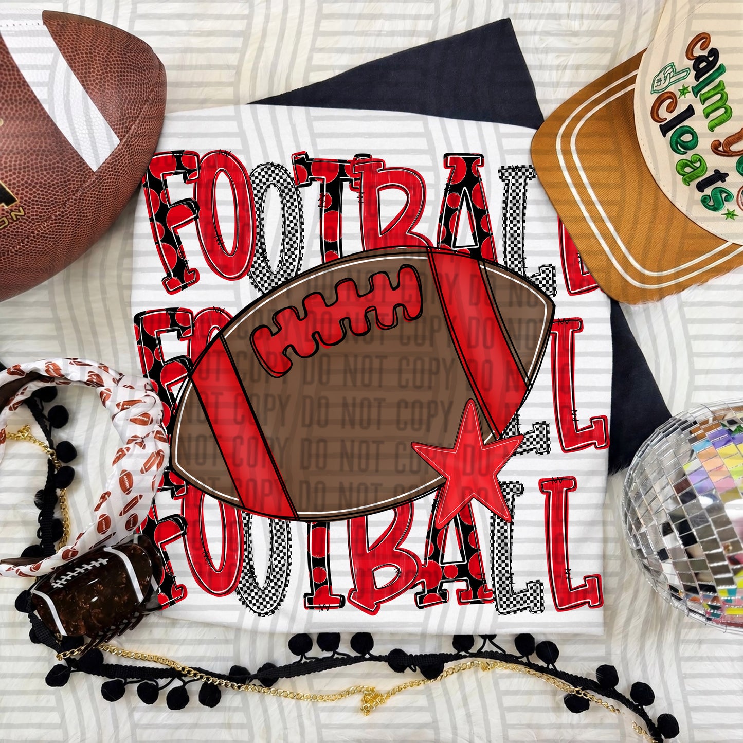 Tri Stacked Football color 2609-0007 - Color Dropdown Digital Download 300 DPI PNG FILE