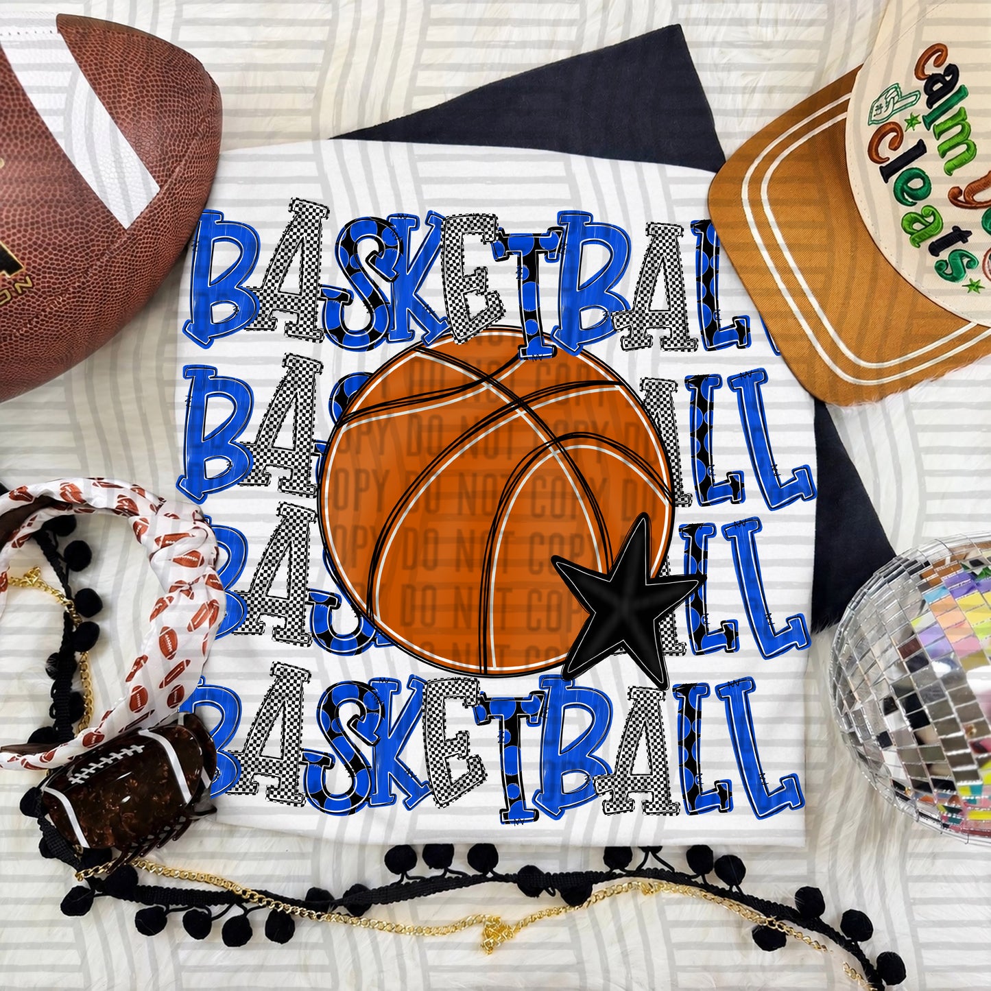 QUAD Stacked BASKETBALL color 2609-0009 - Color Dropdown Digital Download 300 DPI PNG FILE