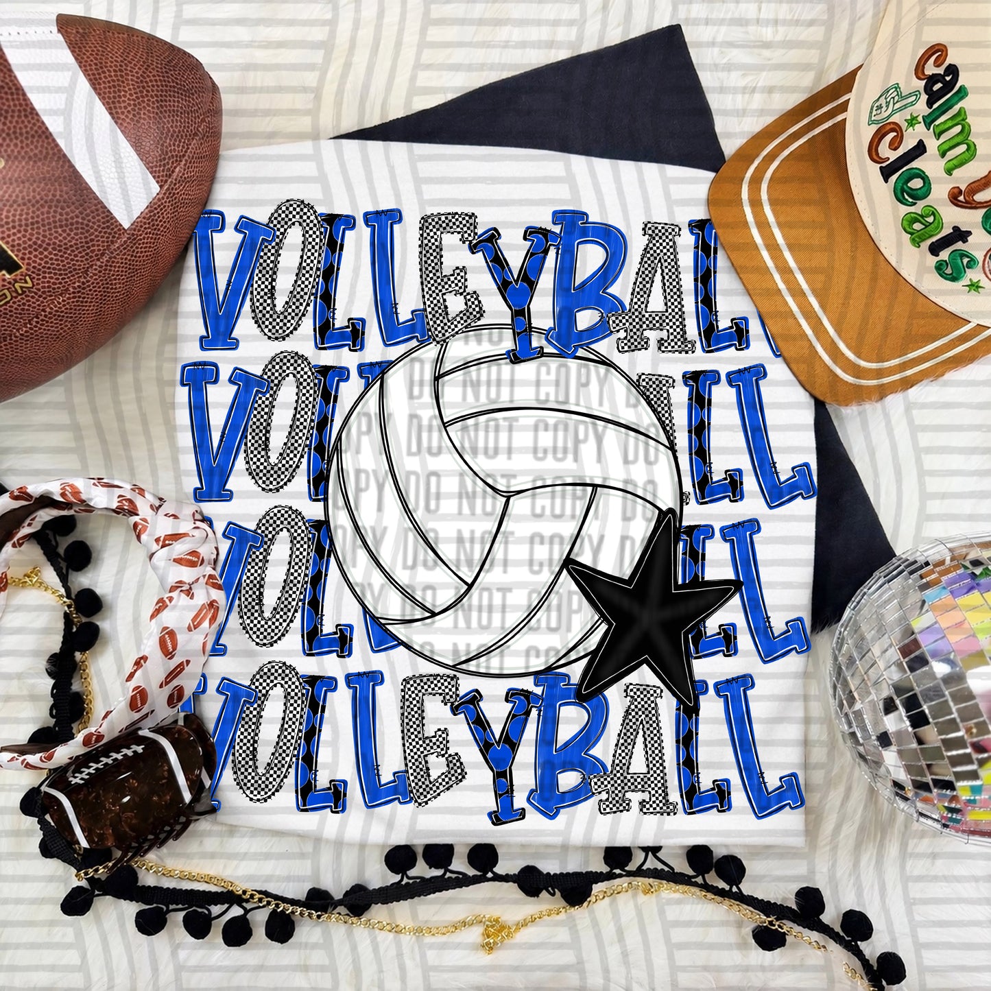 Quad Stacked VOLLEYBALL color 2609-0011 - Color Dropdown Digital Download 300 DPI PNG FILE