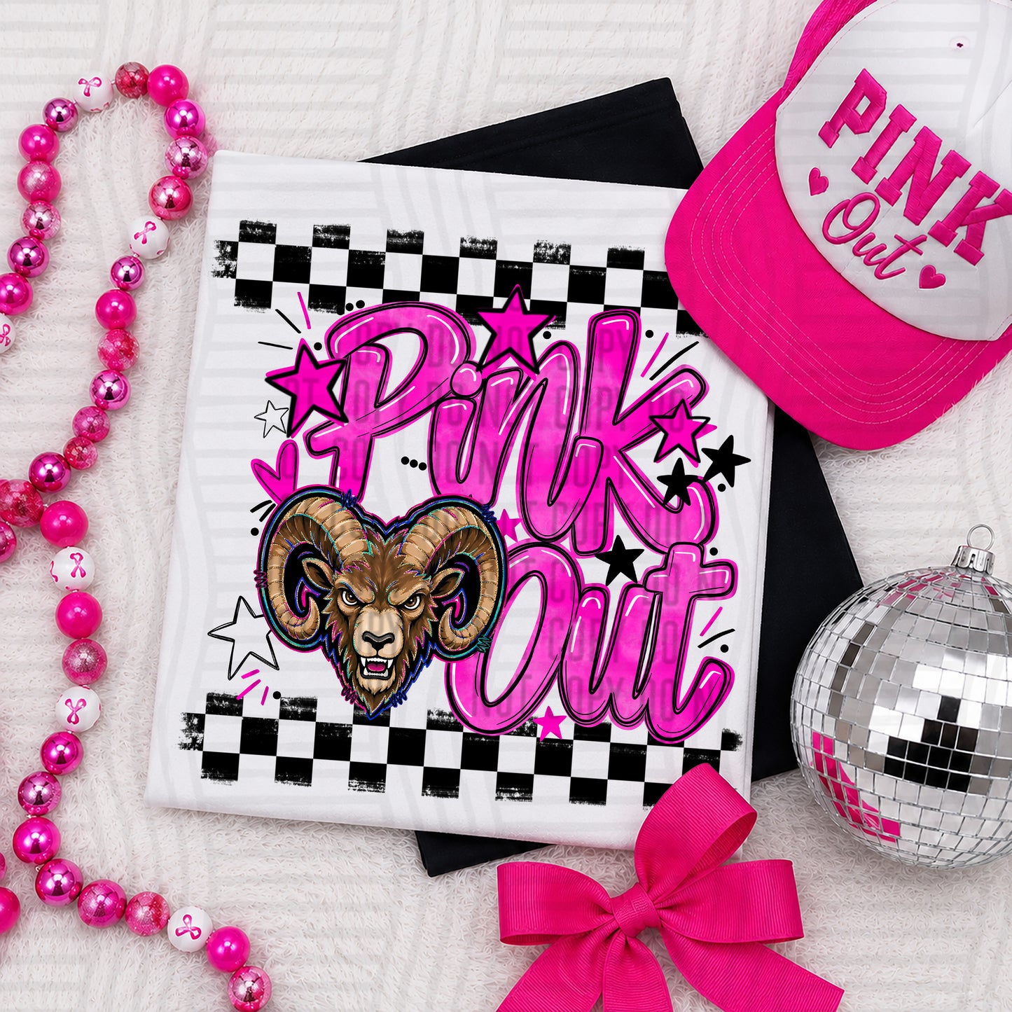 Pink Out MASCOTS 0926-0021- PLEASE UPLOAD MOCK UP - 300 DPI digital download