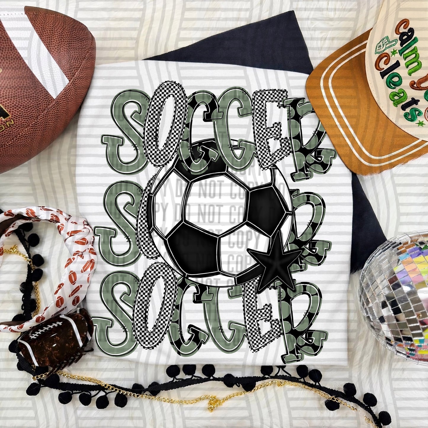 TRI Stacked SOCCER color 2609-0010 - Color Dropdown Digital Download 300 DPI PNG FILE