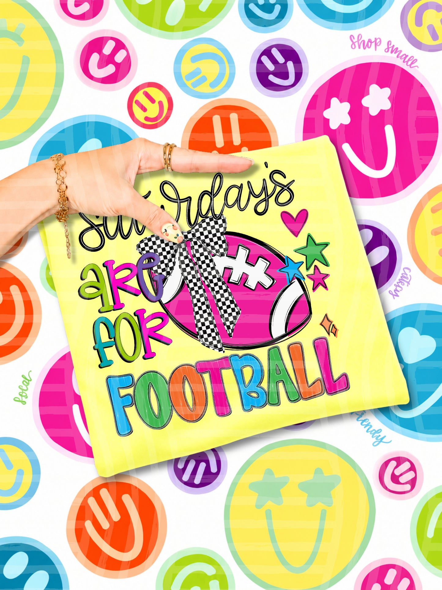 Colorful Football & Cheer - SELECT DESIGN Dropdown Digital Download 300DPI PNG FILE