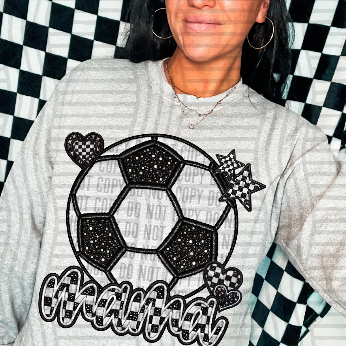 Checkered Sports Mama _ choose sport -  Digital Download 300DPI PNG FILE