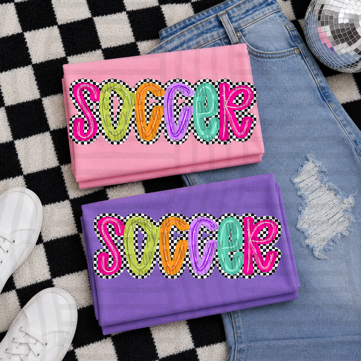 Simply Checkered Sports - Color Dropdown Digital Download 300DPI PNG FILE