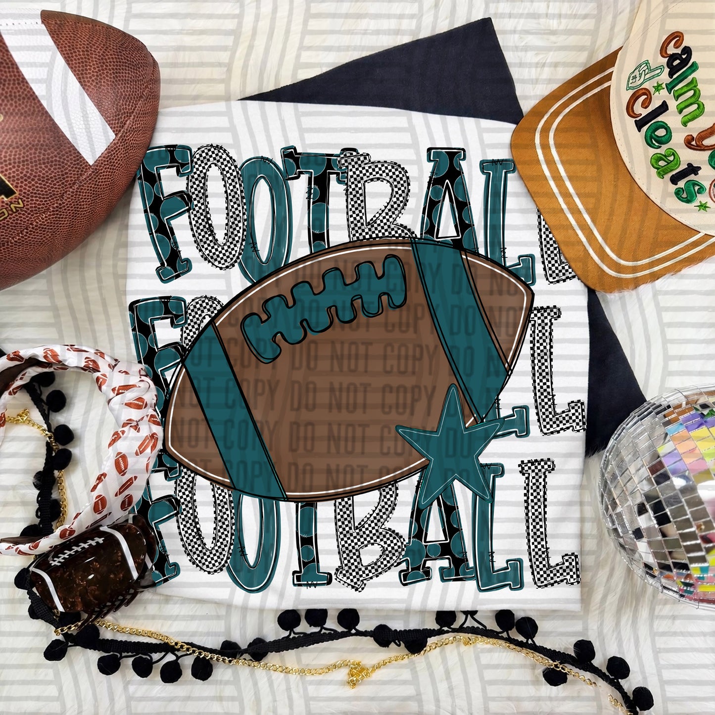 Tri Stacked Football color 2609-0007 - Color Dropdown Digital Download 300 DPI PNG FILE