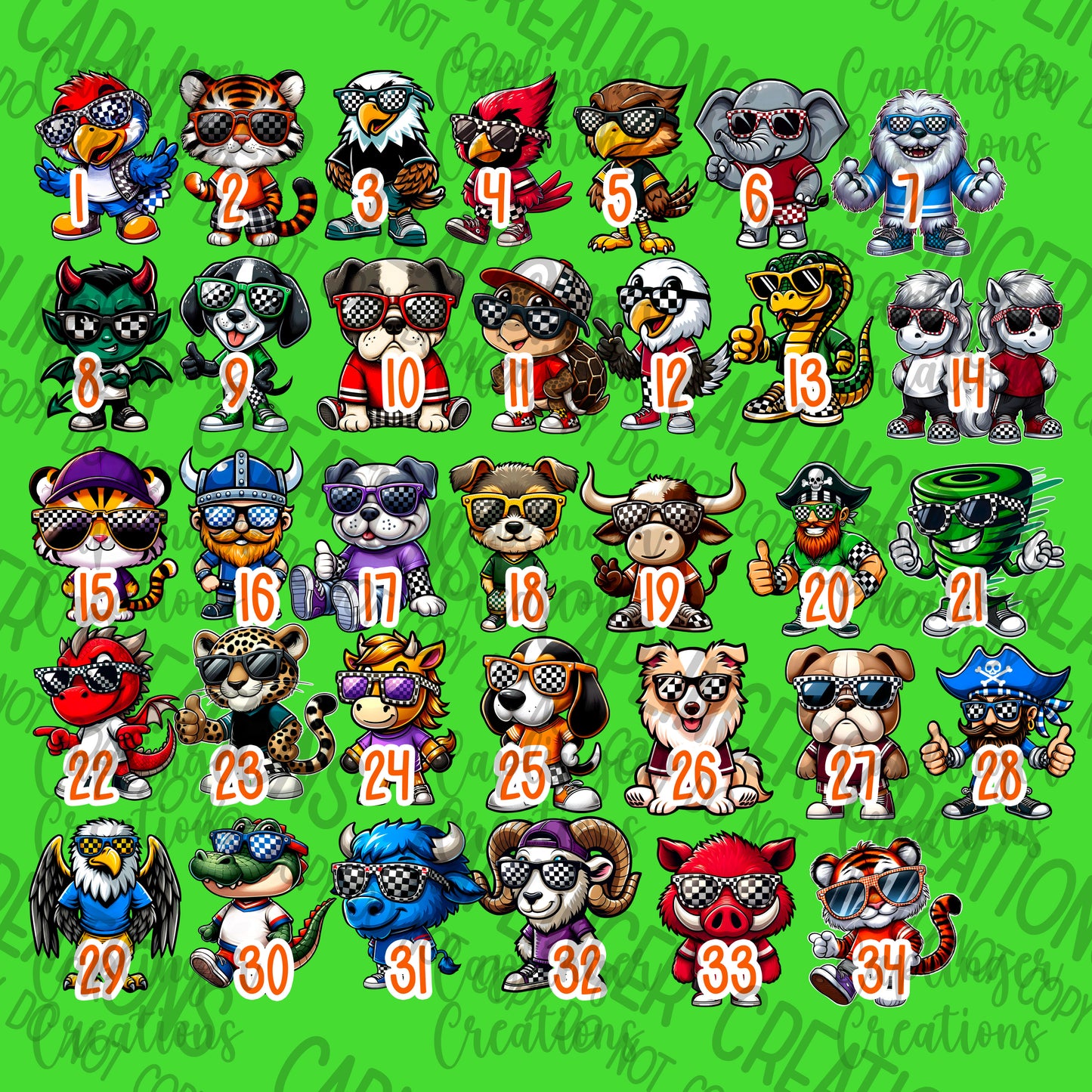 CUSTOM MASCOTS - Digital download 300DPI PNG FILE