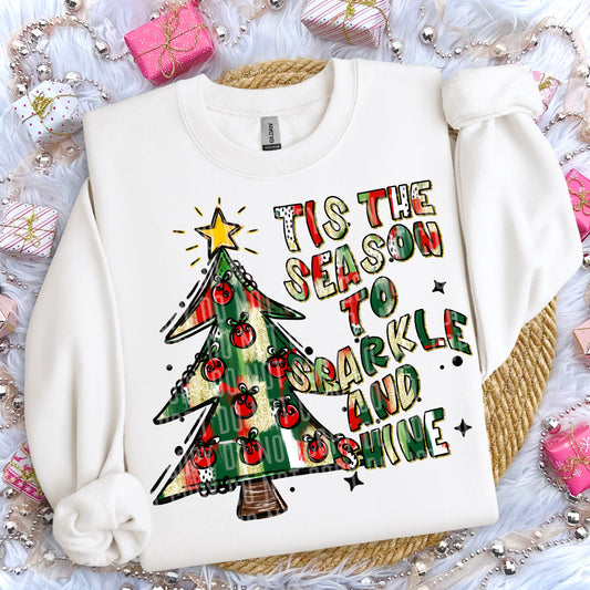 Tis the season to sparkle and shine - Digital download 300DPI PNG FILE