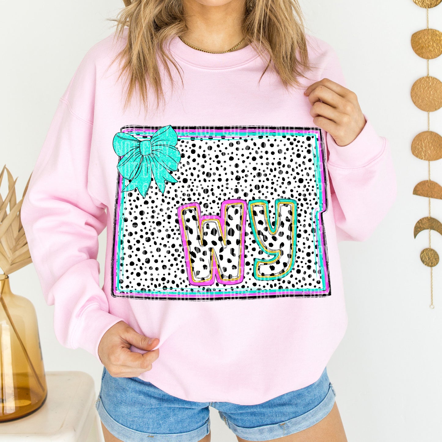 PICK A STATE- States Pink & Turquoise - Digital download 300DPI PNG FILE