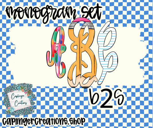 B2S - MONOGRAM PNGS - Digital download