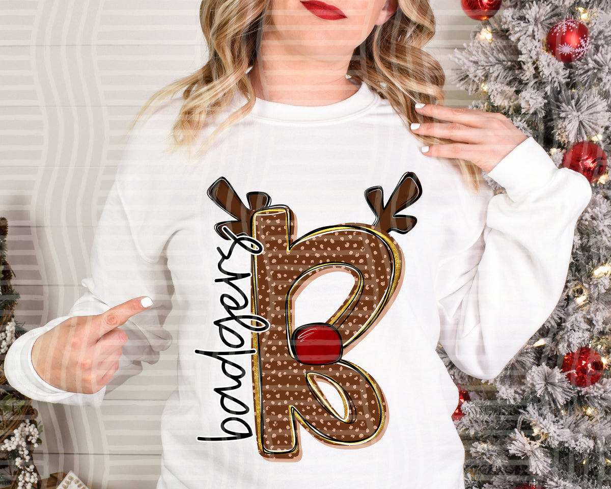 Deer Initials 2610-0011 - Custom + DROPDOWN - 300 DPI digital download