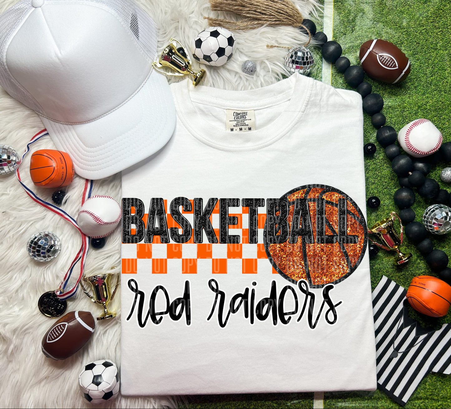 Faux Embroidery Basketball Mascot Drop down + Custom Option Digital Download 300 DPI PNG