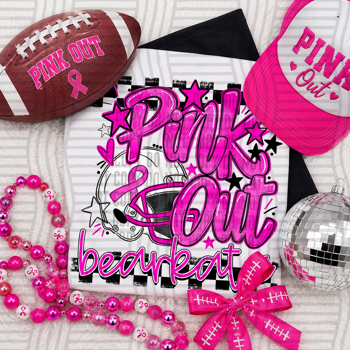 Pink Out Helmet 0926-0018 - Custom + DROPDOWN - 300 DPI digital download