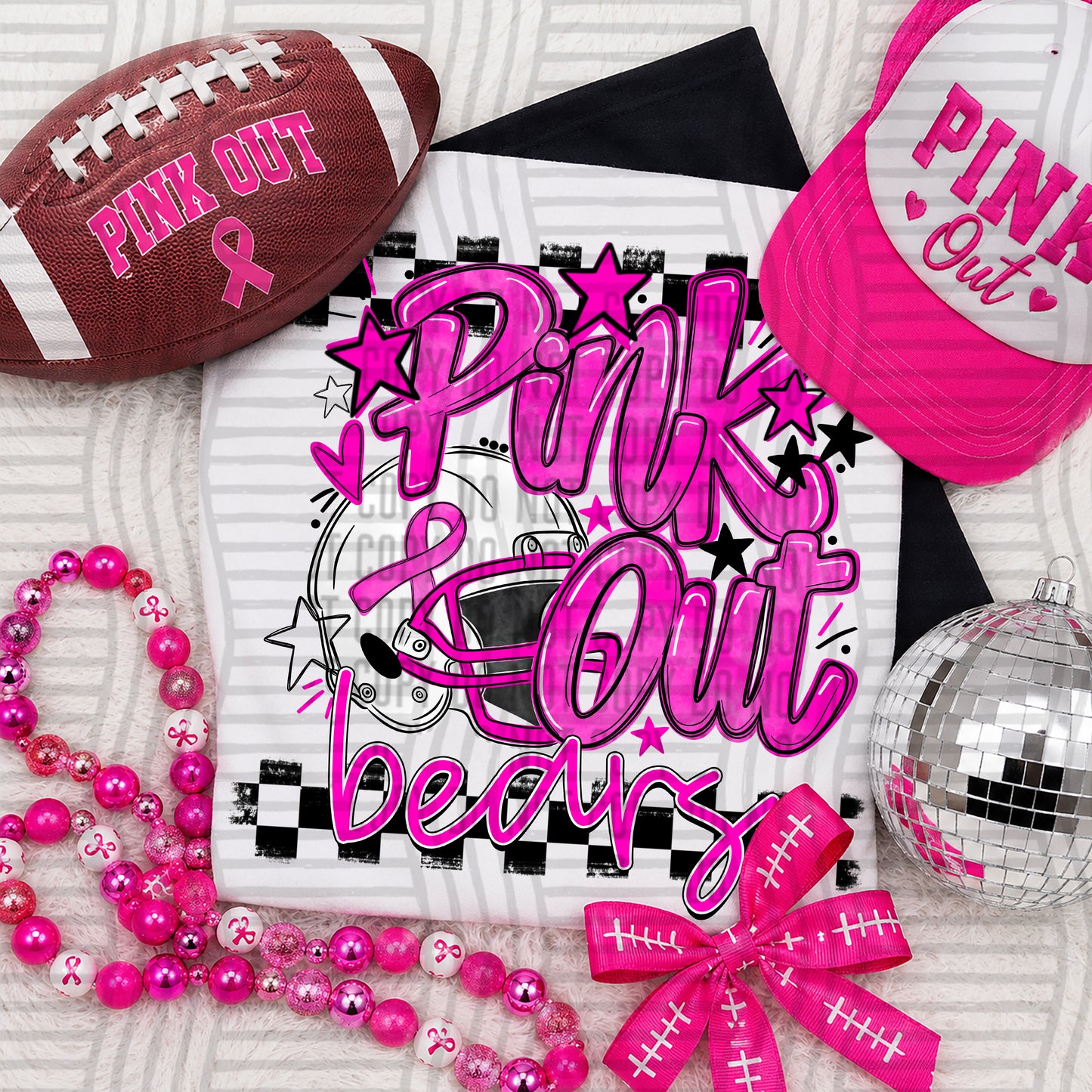 Pink Out Helmet 0926-0018 - Custom + DROPDOWN - 300 DPI digital download