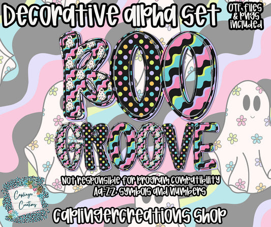 Boo Groove  - OTF & Drag and Drop PNGS- commercial use included - Digital download