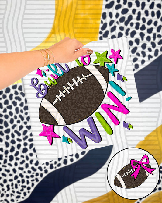 Built to Win + matching pocket- Digital Download 300DPI PNG FILE